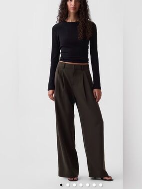 GAP 365 High Rise Trouser Olive Pants size 16 Tall